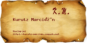 Kurutz Marcián névjegykártya